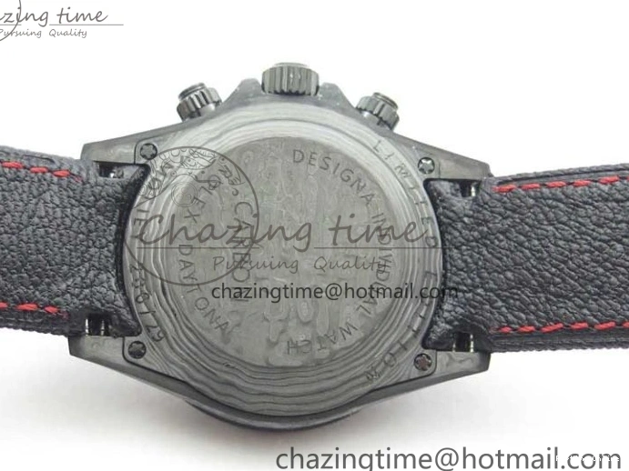 1218 WrinkleFree Daytona DIW Carbon OMF Best Edition Carbon Black Dial Red Hand on Black Nylon Strap A 2846